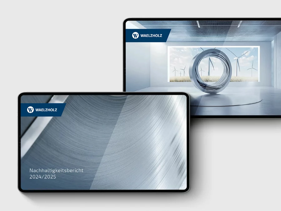 Waelzholz Nachhaltigkeitsbericht Mockups